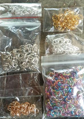 Aluminum Jump Rings Open Connectors For Jewelry Making (Multicolor, silver, Gold, Dull gold, Dull Silver)- 50 Nos. Pack