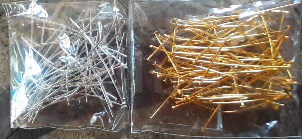Sterling Silver Earring pins for Jewelry Making Ear Wires (Silver/Gold)-10 Nos. Pack
